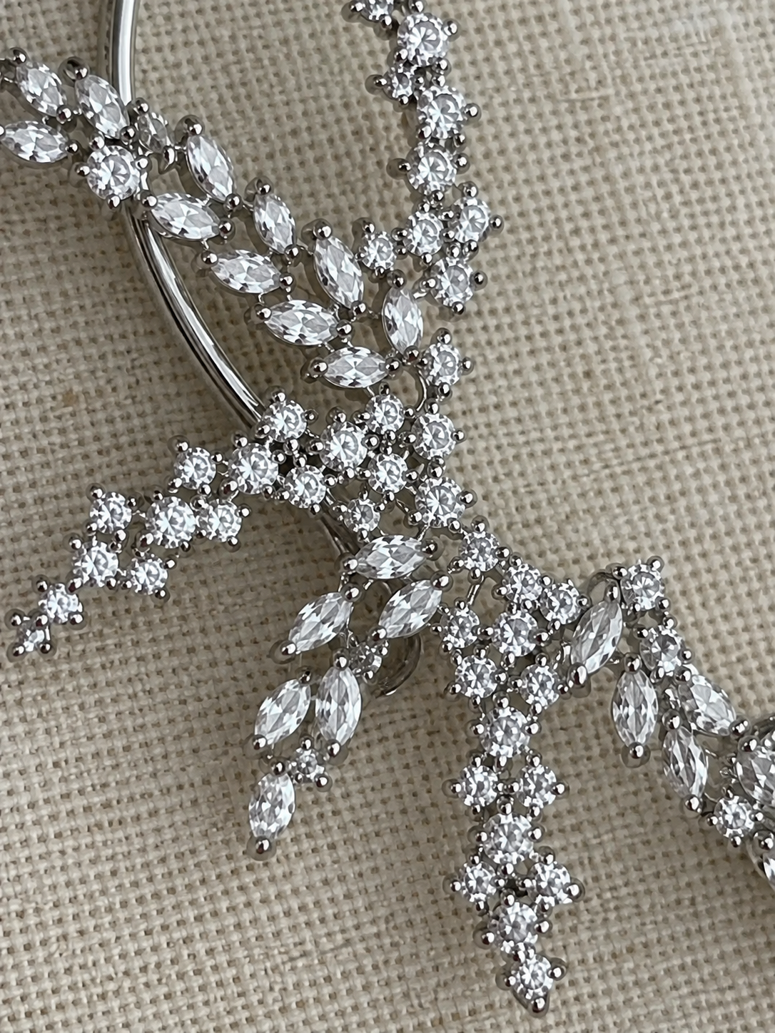 Ivy American Diamond Ear Cuff Earrings
