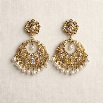 Mahtab Pearl Chandbali Earrings