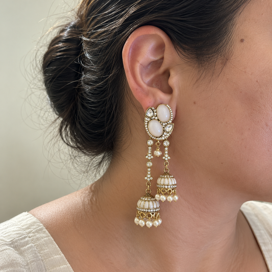 Jodi Double Jhumka Earrings