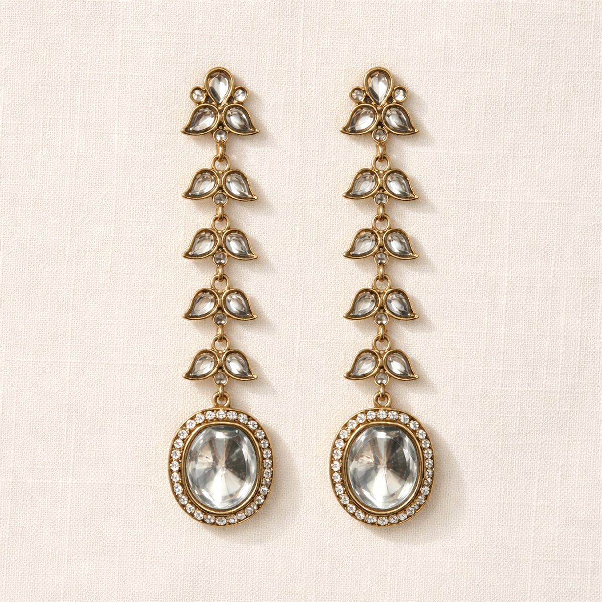Bel Kundan Long Earrings