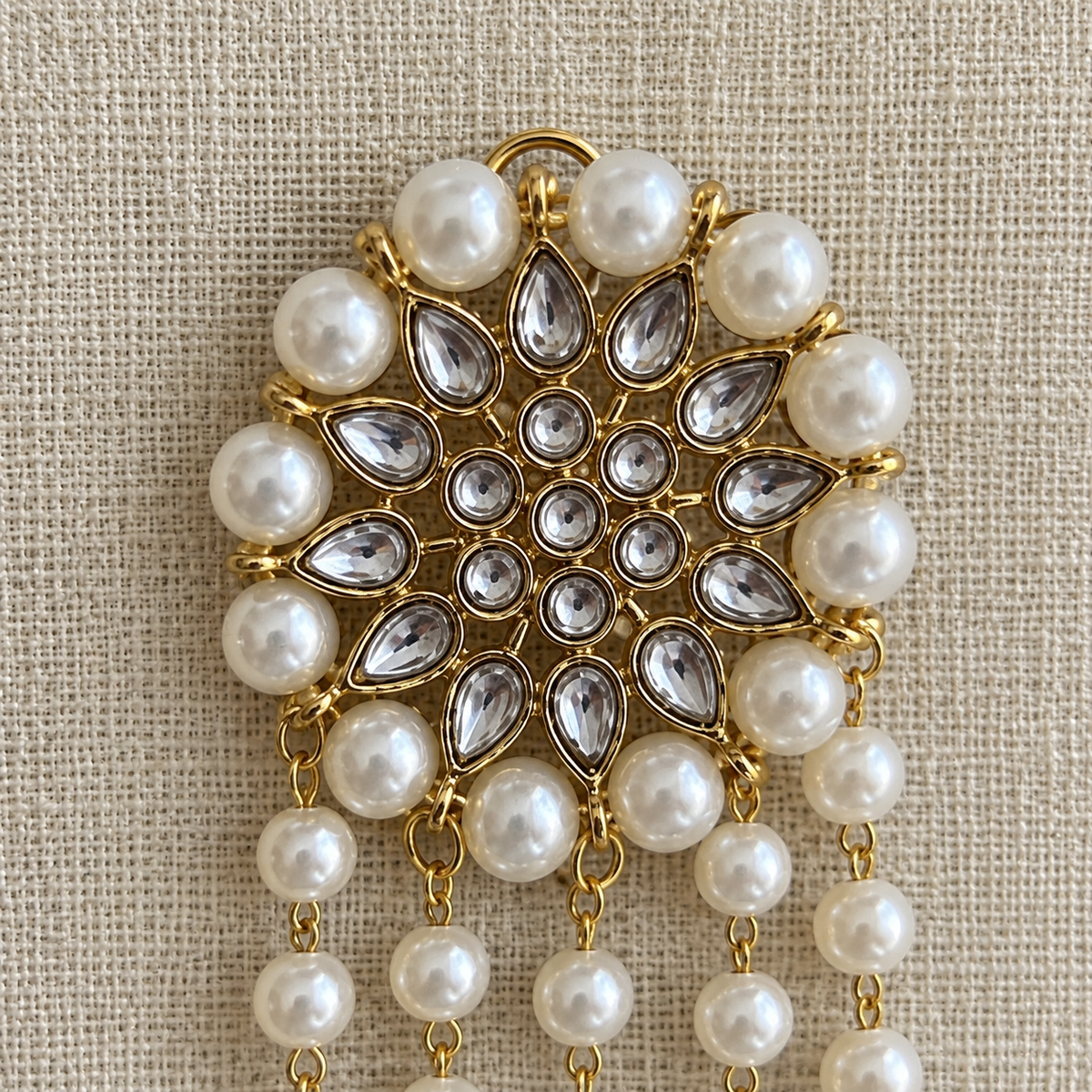 Sitara Kundan Pearl Jhumka Earrings