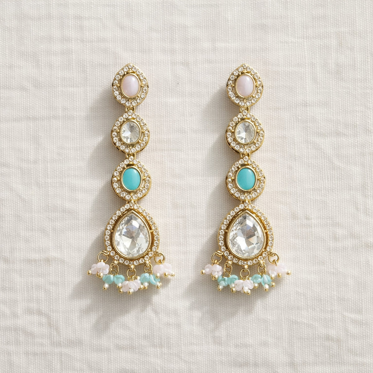 Pastel Mehr Crystal Drop Earrings