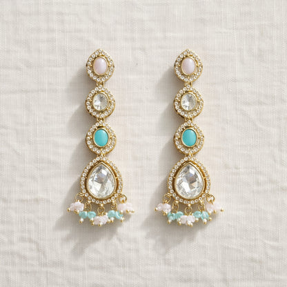 Pastel Mehr Crystal Drop Earrings