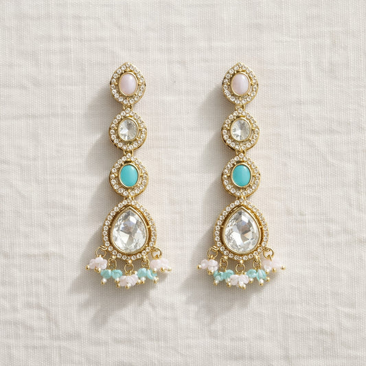 Pastel Mehr Crystal Drop Earrings