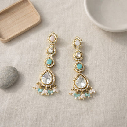 Pastel Mehr Crystal Drop Earrings