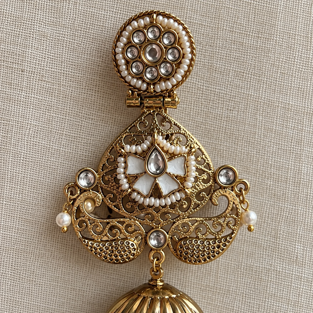 Nandini Kundan Jhumka Earrings