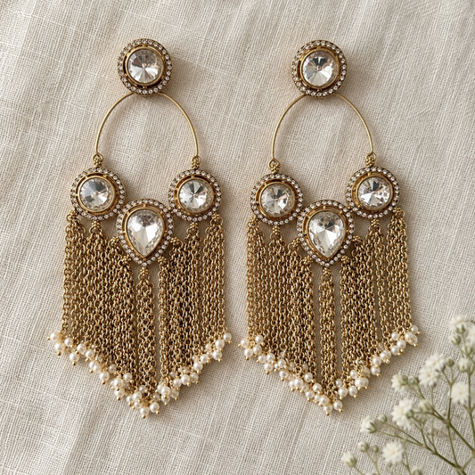 Jharna Chain Tassel Earrings