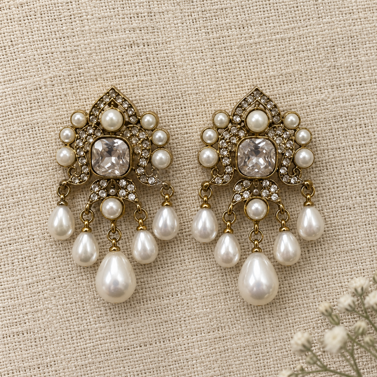 Zeenat Pearl Drop Earrings