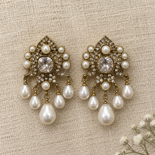 Zeenat Pearl Drop Earrings
