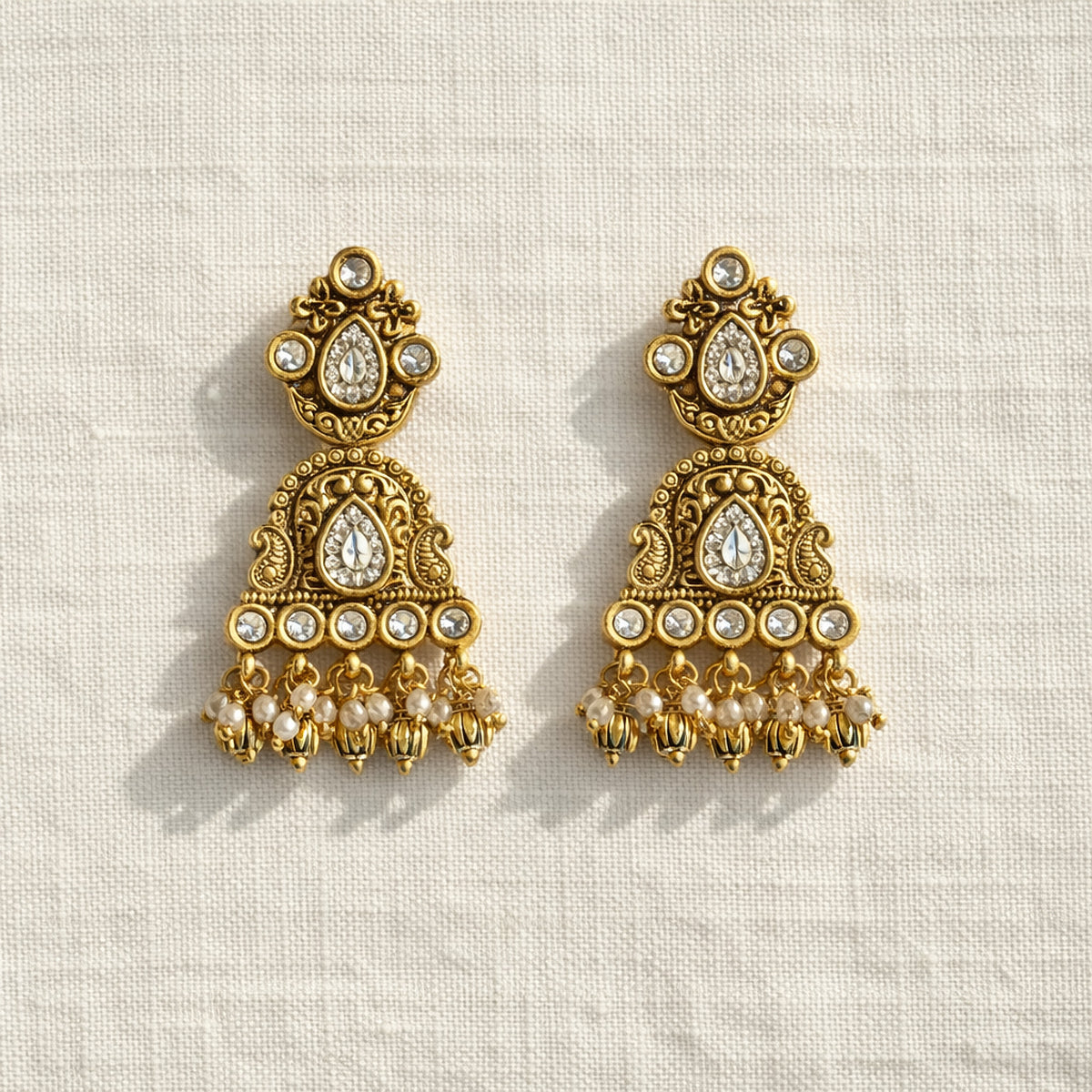 Mehfil Kundan Drop Earrings