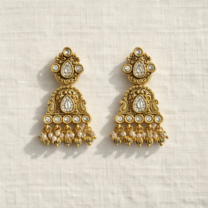 Mehfil Kundan Drop Earrings