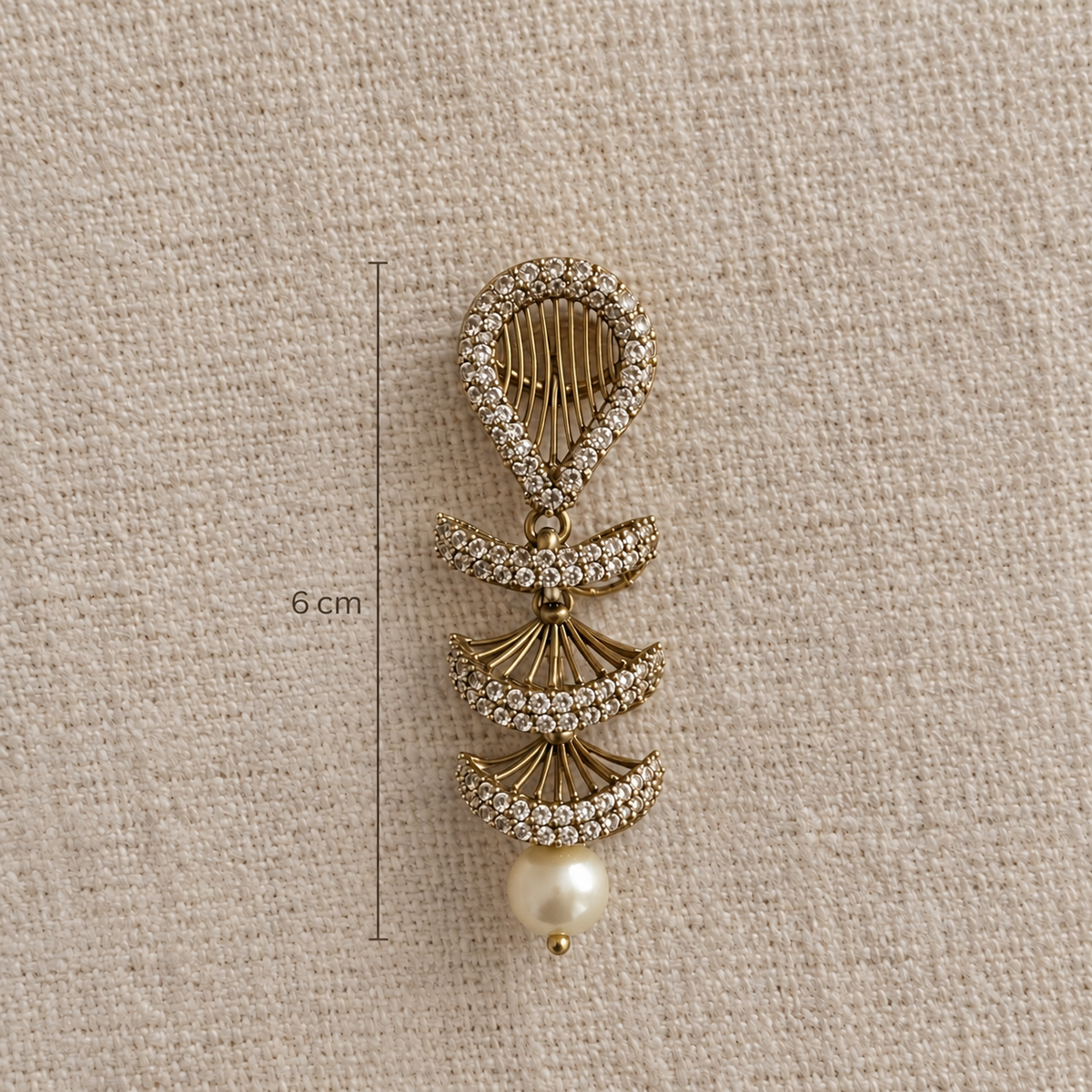 Vera American Diamond Spiral Drop Earrings