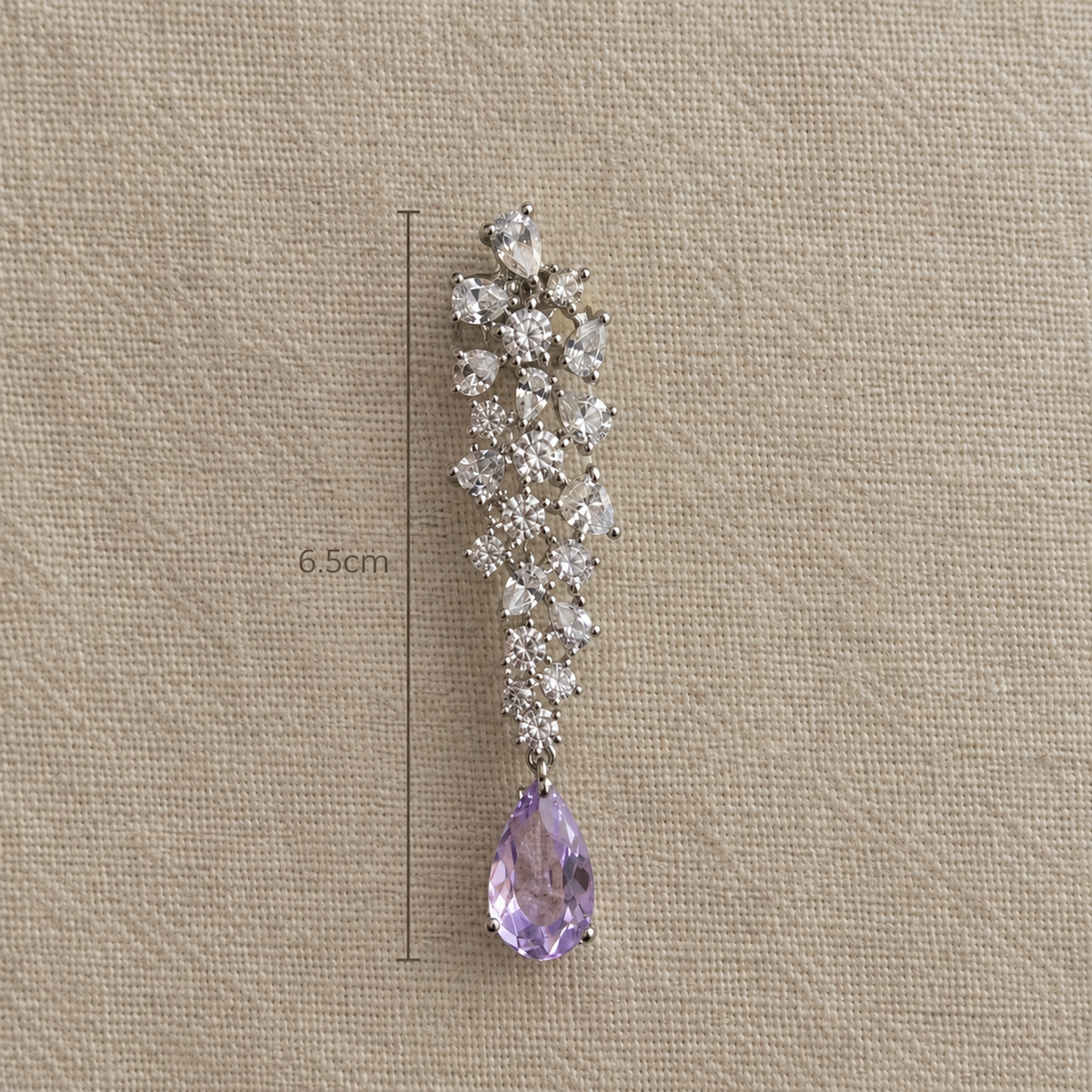 Thea American Diamond Lilac Drop Earrings