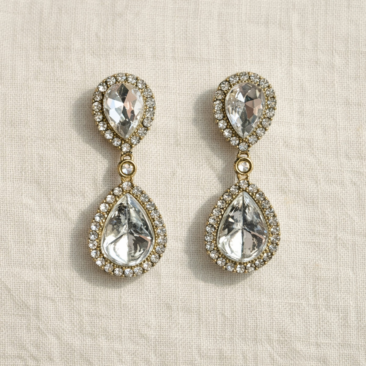 Nihal Crystal Teardrop Earrings