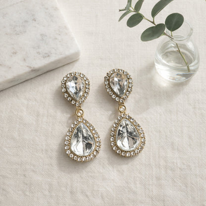Nihal Crystal Teardrop Earrings