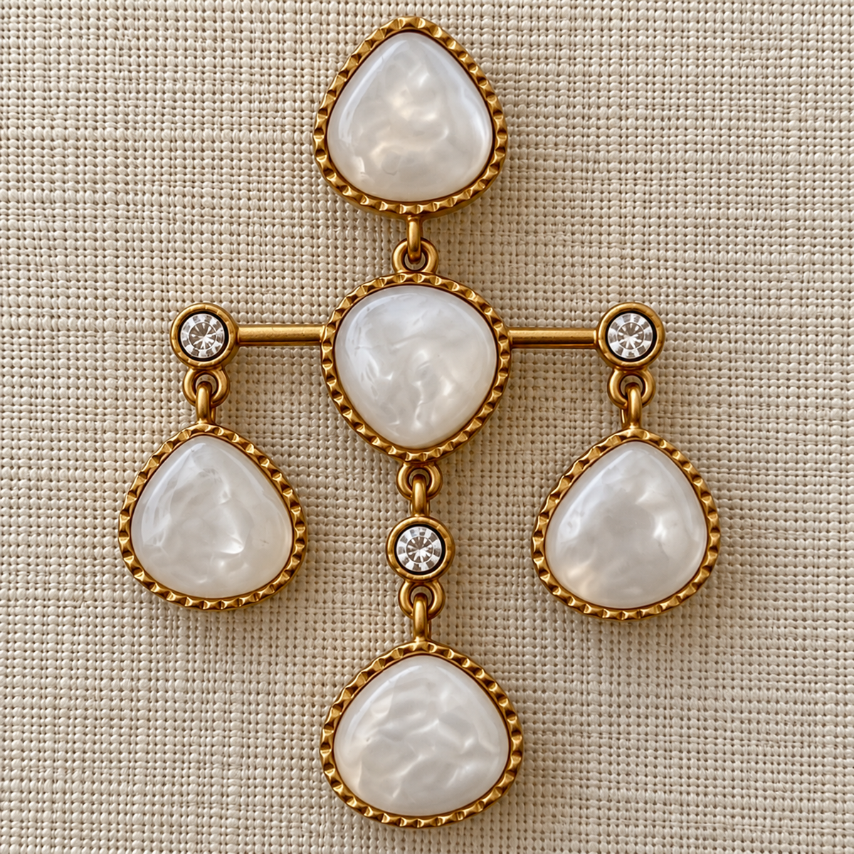 Ines Pearlescent Chandelier Earrings
