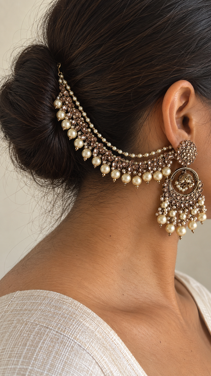 Aarohi Polki Pearl Kanauti & Maang Tikka Set