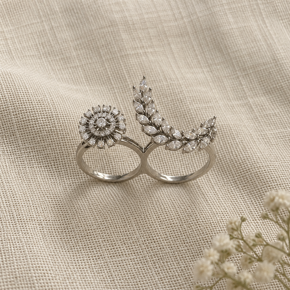 Lyra Two Finger Ring