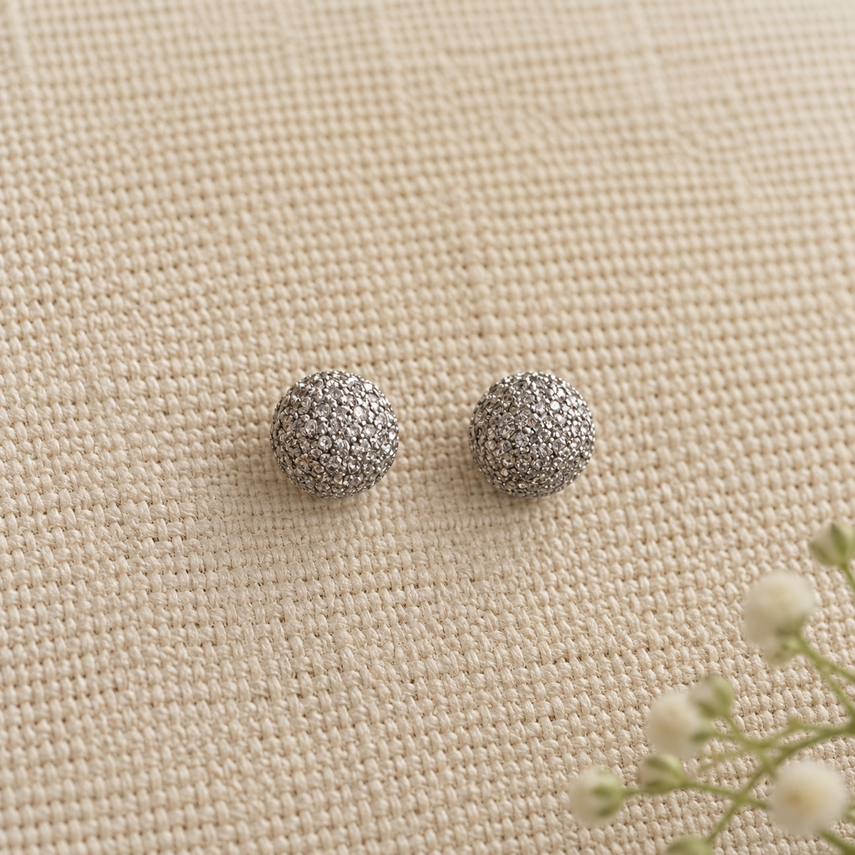 Stella American Diamond Ball Studs