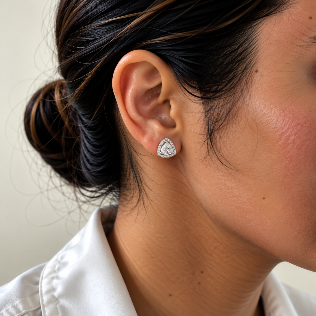 Aria Diamond Halo Studs