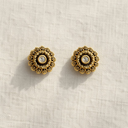 Genda Kundan Stud Earrings