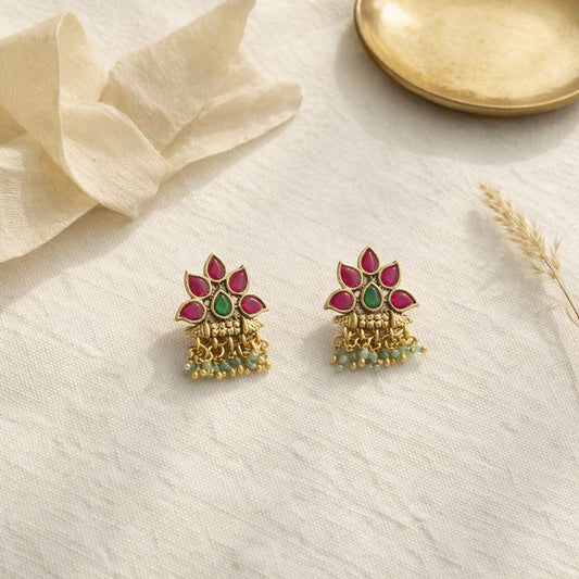 Kamal Kundan Stud Earrings