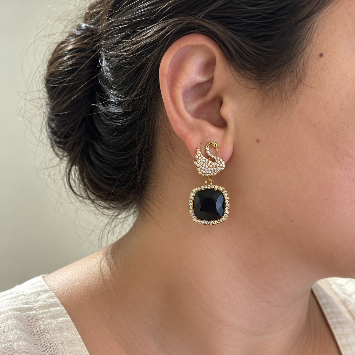 Hansa Swan Drop Earrings