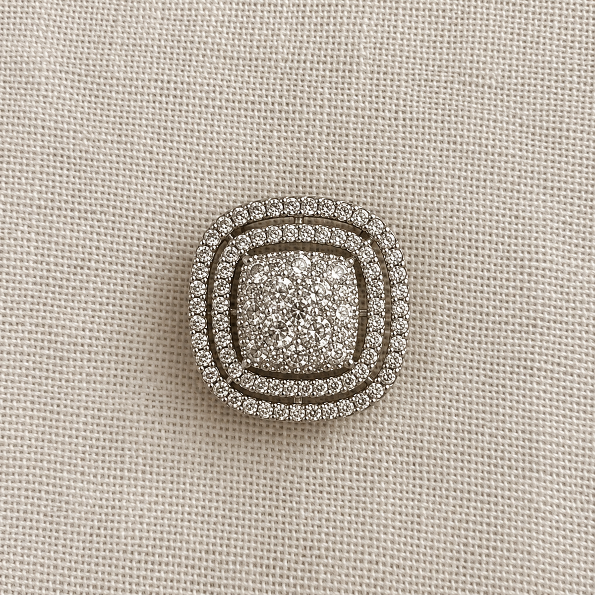 Ava American Diamond Cushion Halo Studs