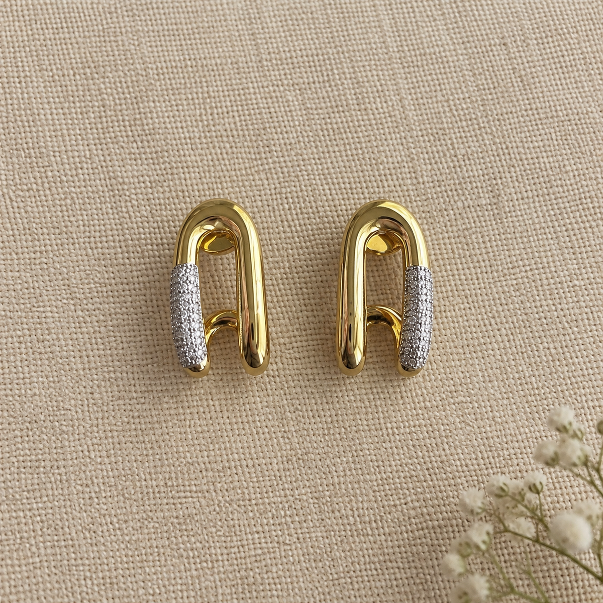 Remi American Diamond Link Earrings