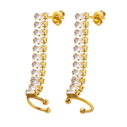 Zircon Cascade Ear Cuffs