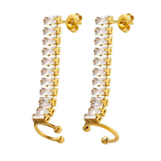 Zircon Cascade Ear Cuffs