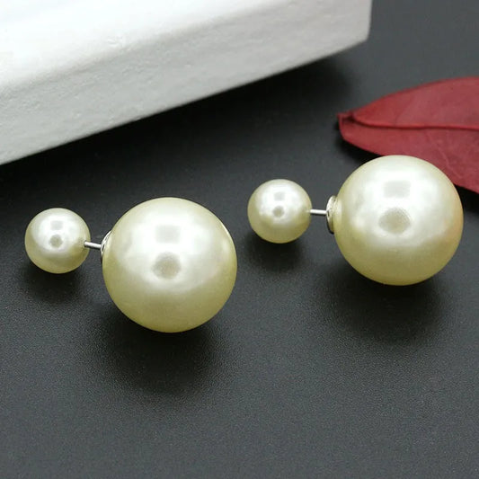 Classic Pearl Front–Back Studs