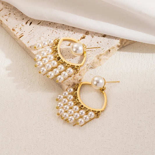 Pearl Cascade Drop Earrings