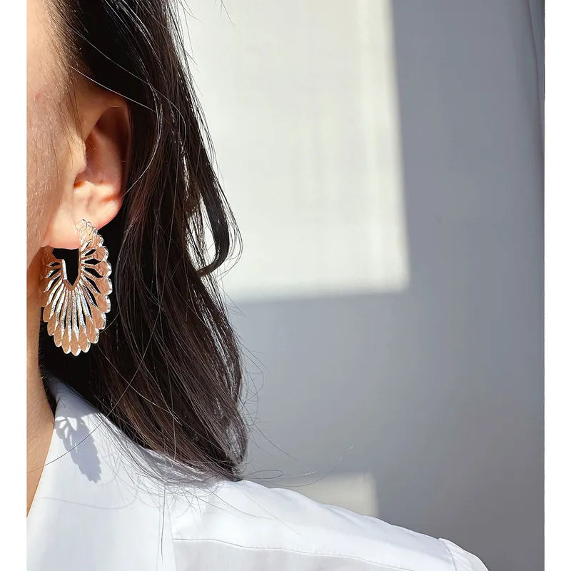 Sunburst Textured Earrings