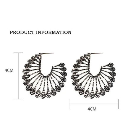 Sunburst Textured Earrings