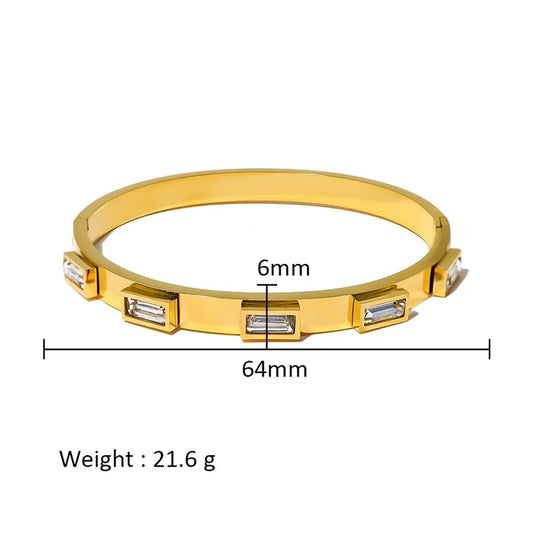 Baguette Stone Bangle