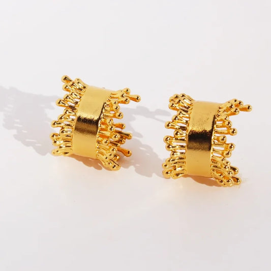 Aurelia Textured Gold Hoops