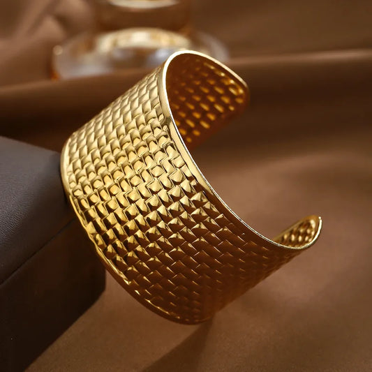 Textured Gold Cuff