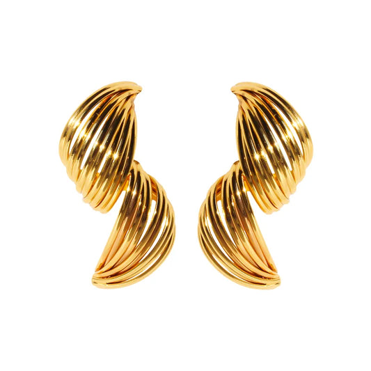 Twist Spiral Textured Earrings