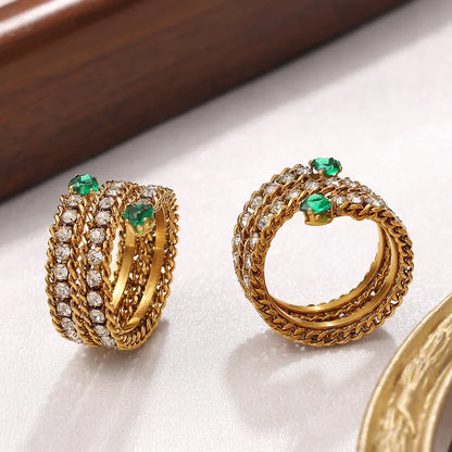 Tara Emerald Chain Ring
