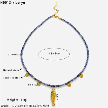Nerina Blue Bloom Necklace