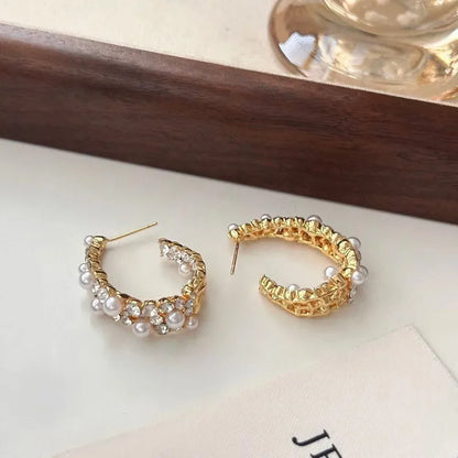 Parisian Pearl Hoops