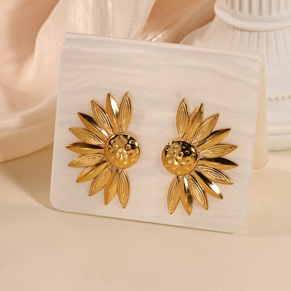 Vintage Sunburst Floral Earrings