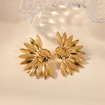 Vintage Sunburst Floral Earrings