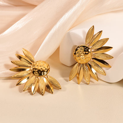Vintage Sunburst Floral Earrings