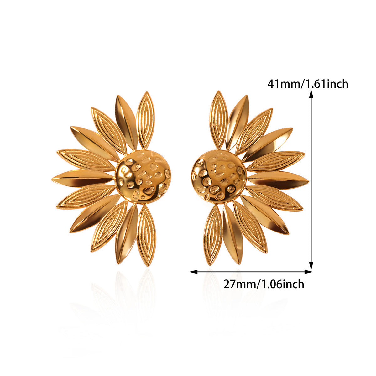 Vintage Sunburst Floral Earrings