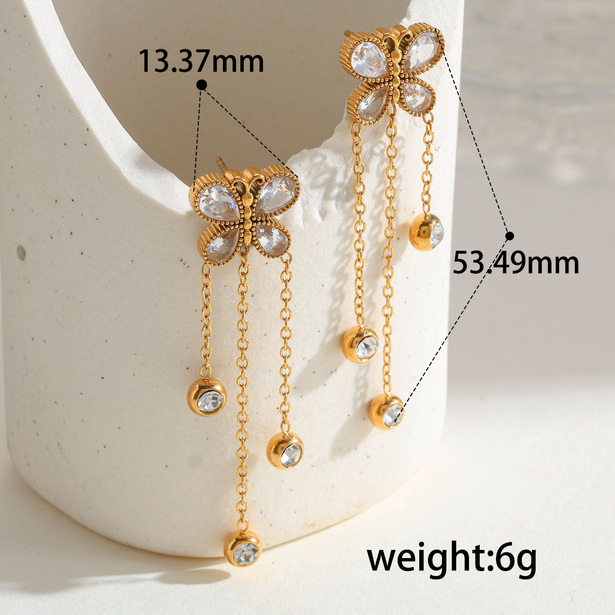 Celeste Butterfly Drop Earrings