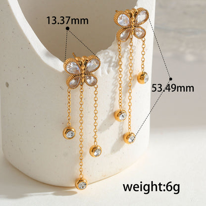 Celeste Butterfly Drop Earrings