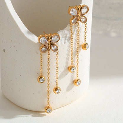 Celeste Butterfly Drop Earrings