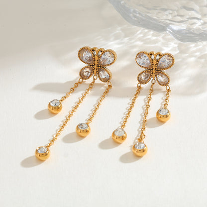 Celeste Butterfly Drop Earrings